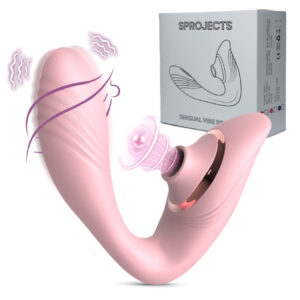 Sprojects Luxury Dual Function G-Spot Vibrator with Clitoral Sucking Dildo