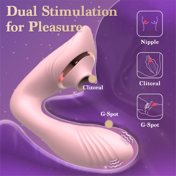 Sprojects Luxury Dual Function G-Spot Vibrator with Clitoral Sucking Dildo - Image 3