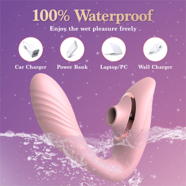 Sprojects Luxury Dual Function G-Spot Vibrator with Clitoral Sucking Dildo - Image 4