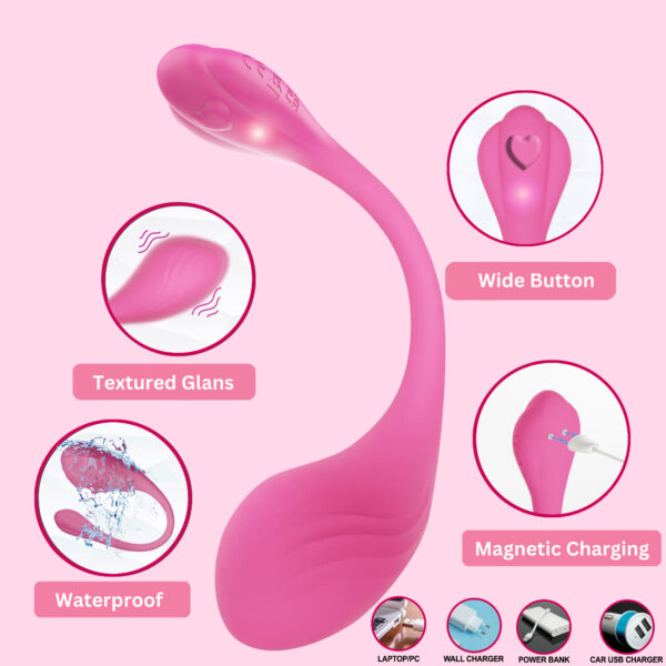 Sprojects IPX8 Magnetic Charge Powerful G-Spot Vibrator Dildo - Image 2